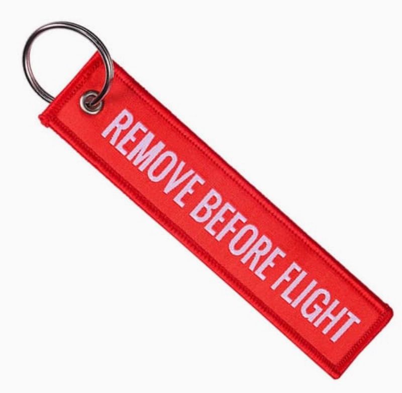 Nøkkelring Remove Before Flight